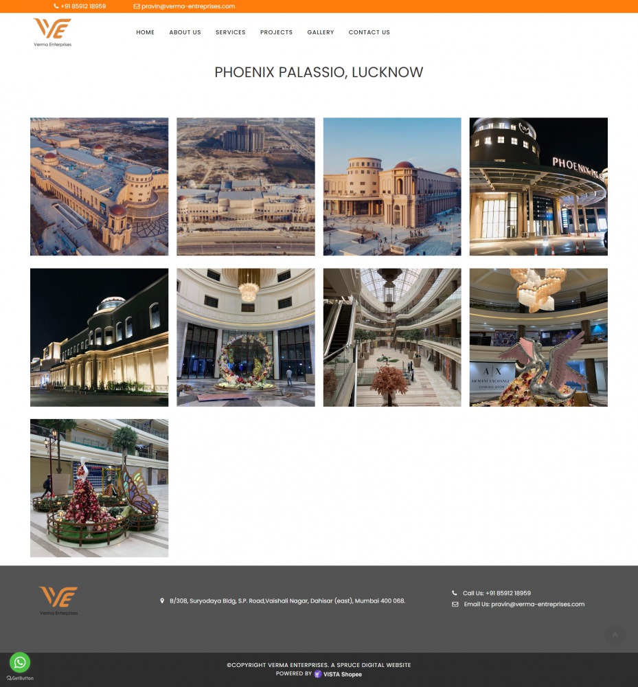Website Project Display page