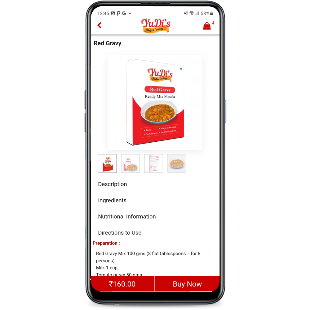 App Product Detail  Screen